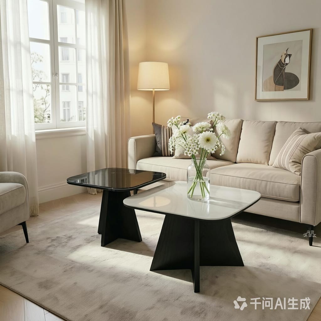 Table basse en Marbre 2 en 1