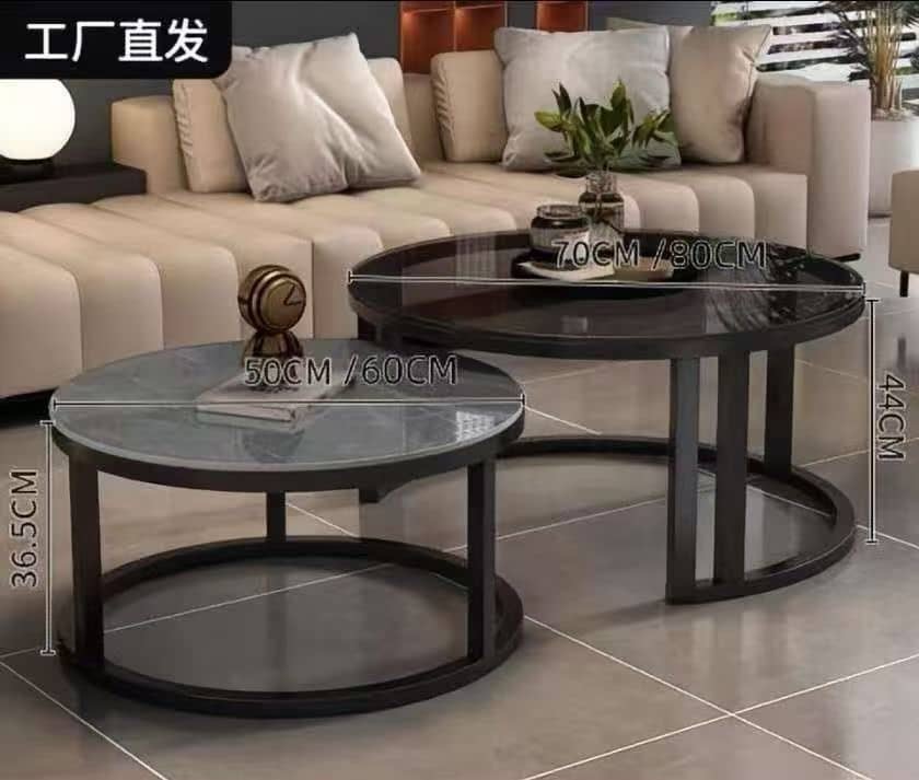 Table basse marbre plus verre