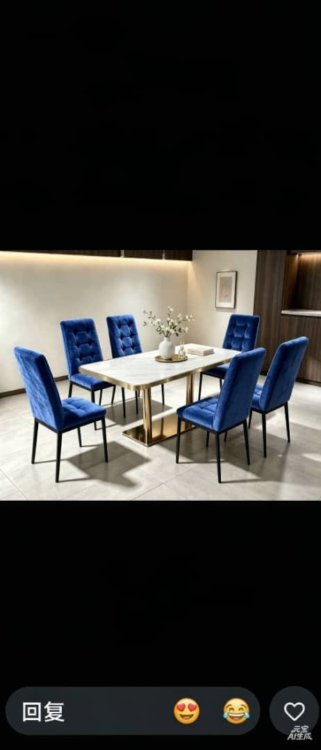 Salle à Manger Table et 6 chaises