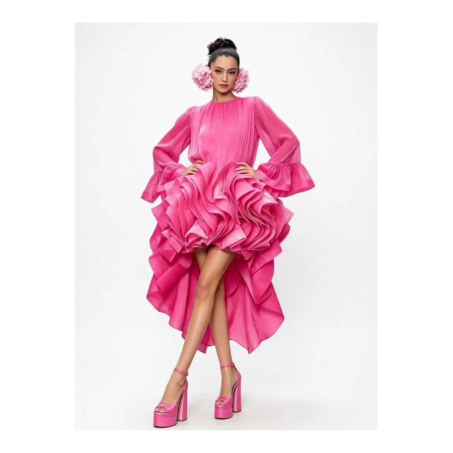 Robe chic Rose Fushia